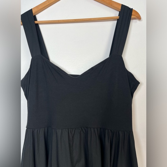 J.CREW Size XL Black Sweetheart tank dress with poplin skirt - Picture 12 of 16